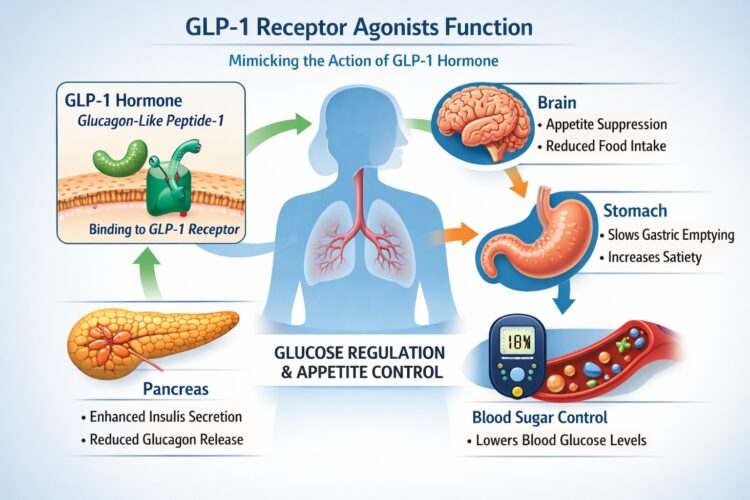 GLP-1 receptor agonists function through a well-characterized physiological pathway